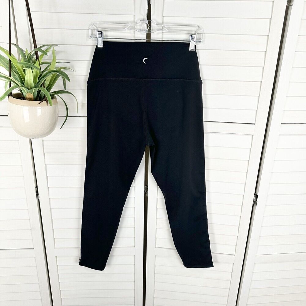 Zyia Active Pink Rainbow Luxe Ribbon Leggings Black 7/8 Size‎ 12 Glitter Stripe - Picture 6 of 10